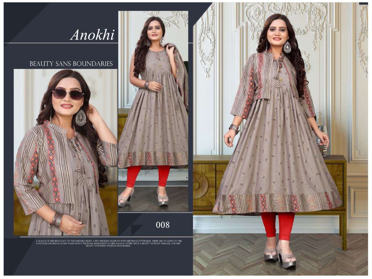 ANOKHI BY AKHAND JYOT 001 TO 010 SERIES DESIGNER STYLISH FANCY COLORFUL BEAUTIFUL PARTY WEAR & ETHNIC WEAR COLLECTION PURE RAYON KURTIS AT WHOLESALE PRICE
