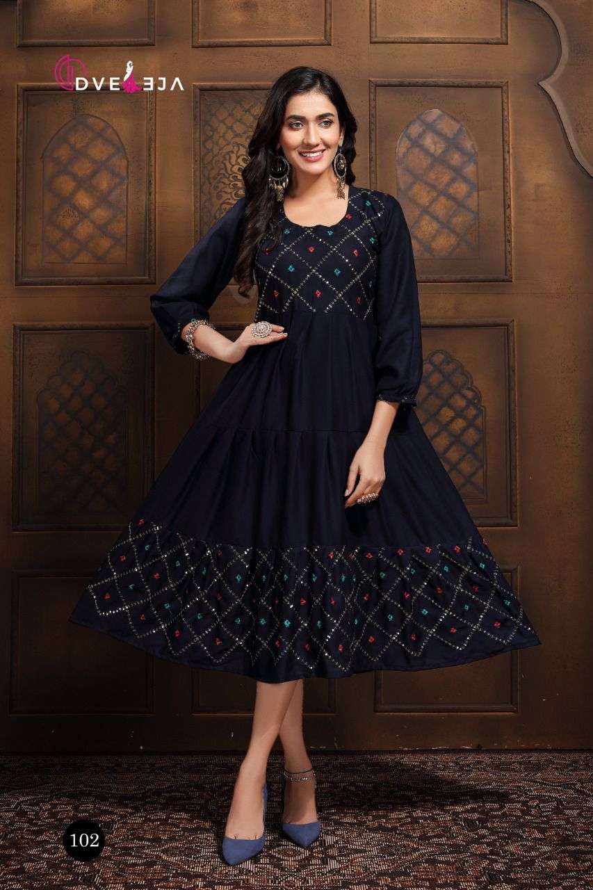 SIYA BY DVEEJA 101 TO 108 SERIES DESIGNER STYLISH FANCY COLORFUL BEAUTIFUL PARTY WEAR & ETHNIC WEAR COLLECTION HEAVY RAYON KURTIS AT WHOLESALE PRICE