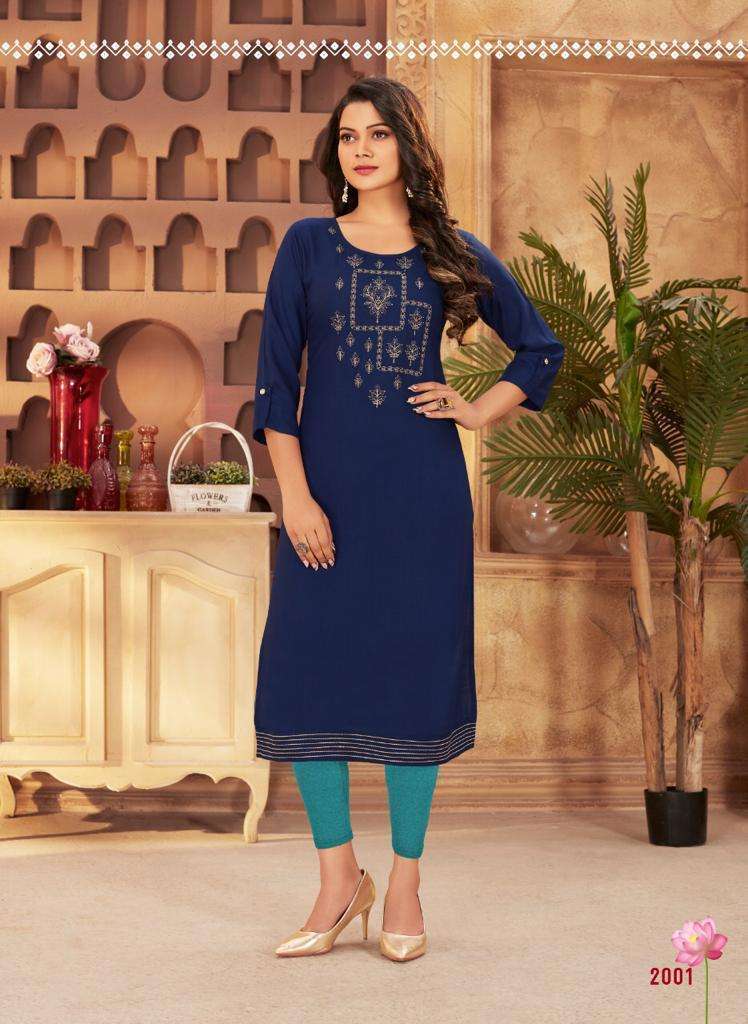 KIMAYA VOL-2 BY HINAYA 2001 TO 2009 SERIES DESIGNER STYLISH FANCY COLORFUL BEAUTIFUL PARTY WEAR & ETHNIC WEAR COLLECTION RAYON EMBROIDERY KURTIS AT WHOLESALE PRICE