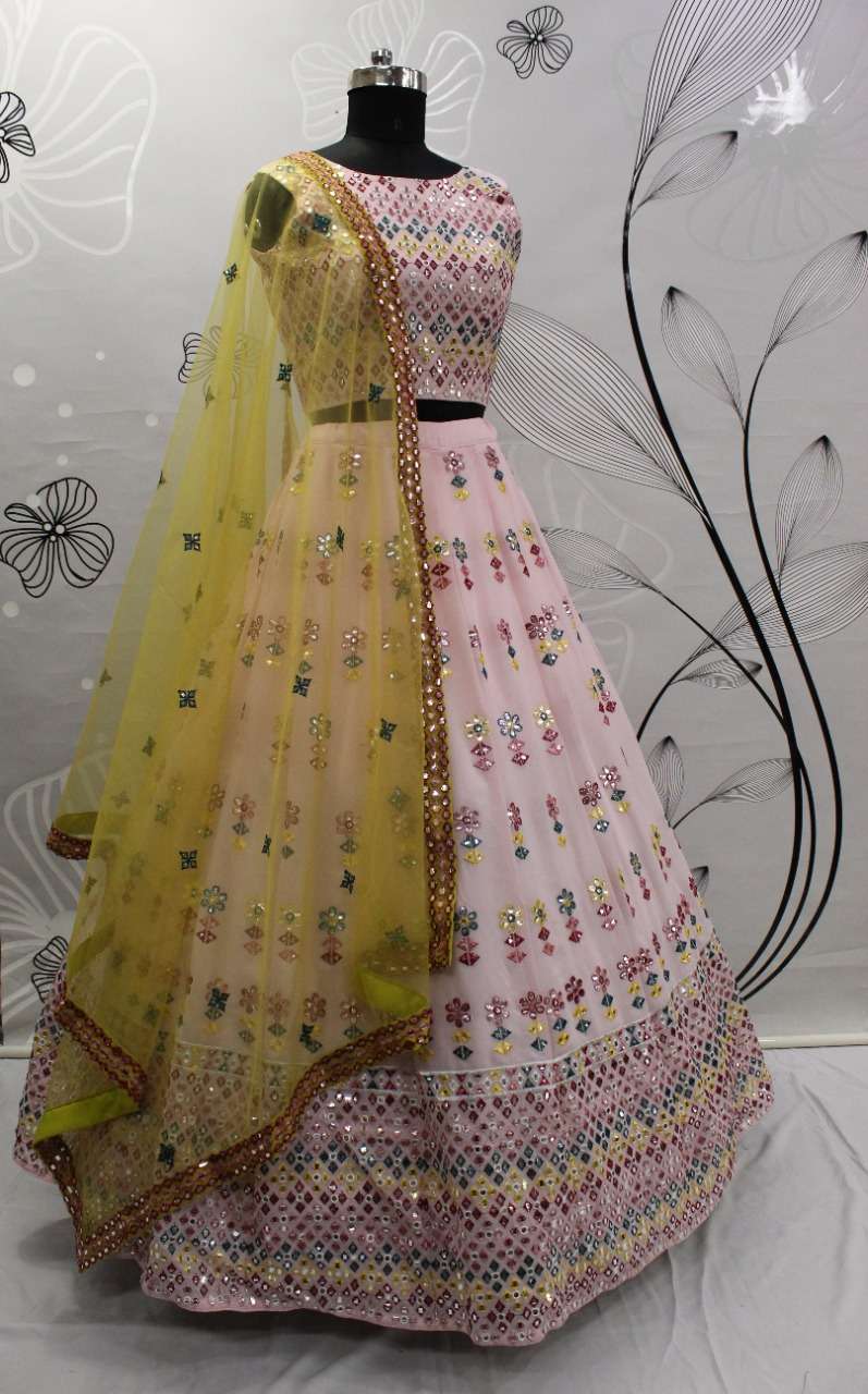 Bridesmaid Vol-15 By Shubhkala 1931 To 1934 Series Indian Traditional Beautiful Stylish Designer Banarasi Silk Jacquard Embroidered Party Wear Georgette Lehengas At Wholesale Price