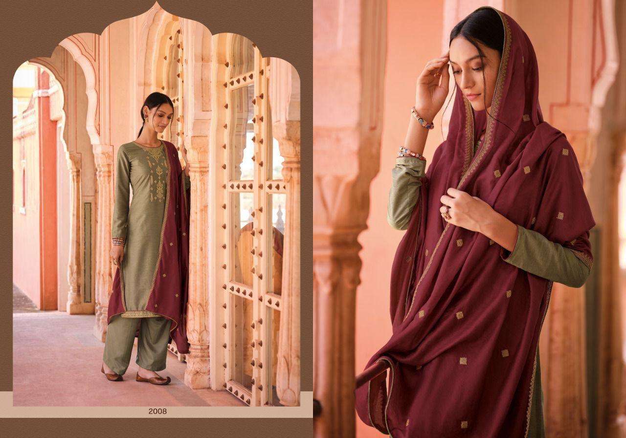 EKAAYA VOL-2 BY KC 2001 TO 2008 SERIES BEAUTIFUL SUITS COLORFUL STYLISH FANCY CASUAL WEAR & ETHNIC WEAR SILK WITH WORK DRESSES AT WHOLESALE PRICE