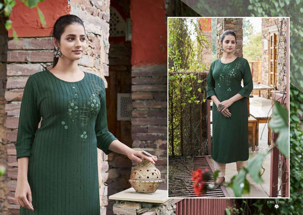 ANGEL BY KALAROOP 12991 TO 12996 SERIES DESIGNER STYLISH FANCY COLORFUL BEAUTIFUL PARTY WEAR & ETHNIC WEAR COLLECTION RAYON EMBROIDERY KURTIS AT WHOLESALE PRICE