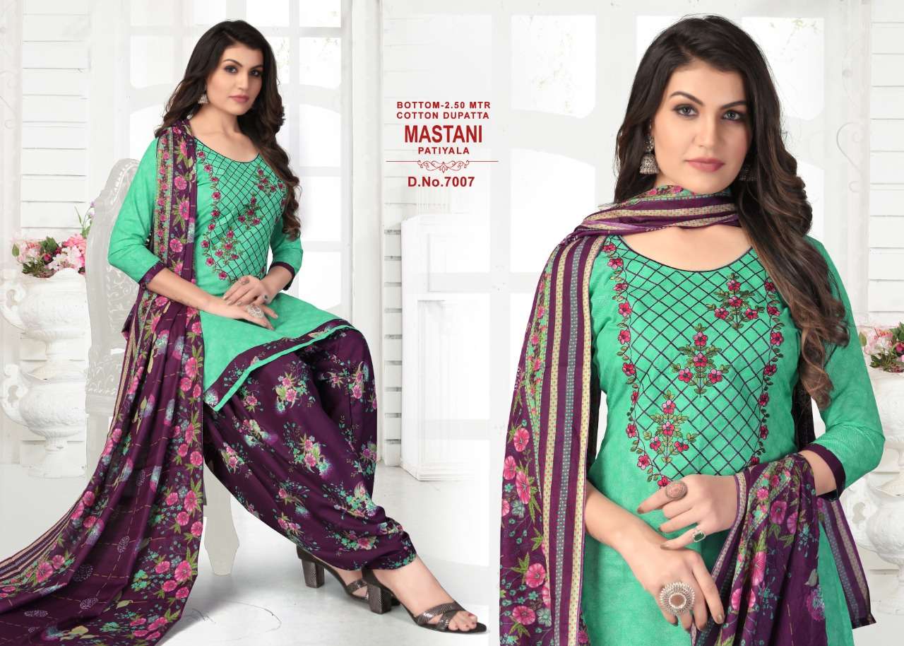 MASTANI VOL-7 BY JK COTTON CLUB 7001 TO 7012 SERIES BEAUTIFUL SUITS COLORFUL STYLISH FANCY CASUAL WEAR & ETHNIC WEAR HEAVY COTTON DRESSES AT WHOLESALE PRICE