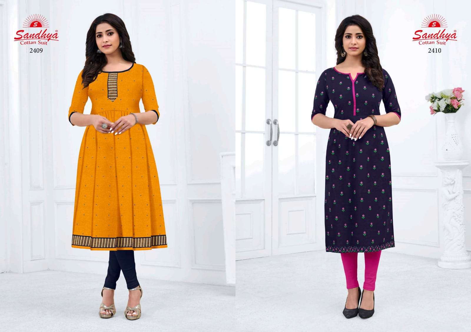 KALAKRUTI VOL-24 BY SANDHYA 2401 TO 2415 SERIES DESIGNER STYLISH FANCY COLORFUL BEAUTIFUL PARTY WEAR & ETHNIC WEAR COLLECTION PURE COTTON KURTIS AT WHOLESALE PRICE