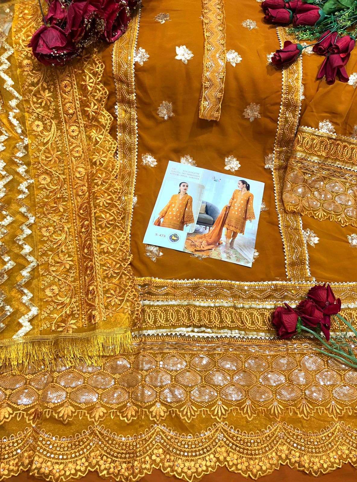 Shree Fabs Hit Design S-473 By Shree Fabs Beautiful Stylish Pakisatni Suits Fancy Colorful Casual Wear & Ethnic Wear & Ready To Wear Faux Georgette Embroidery Dresses At Wholesale Price