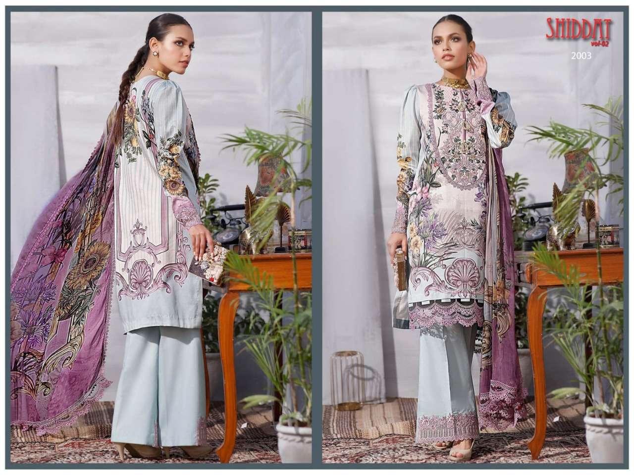 SHIDDAT VOL-2 BY AGHA NOOR 2001 TO 2008 SERIES BEAUTIFUL STYLISH PAKISTANI SUITS FANCY COLORFUL CASUAL WEAR & ETHNIC WEAR & READY TO WEAR JAM SATIN COTTON EMBROIDERED DRESSES AT WHOLESALE PRICE