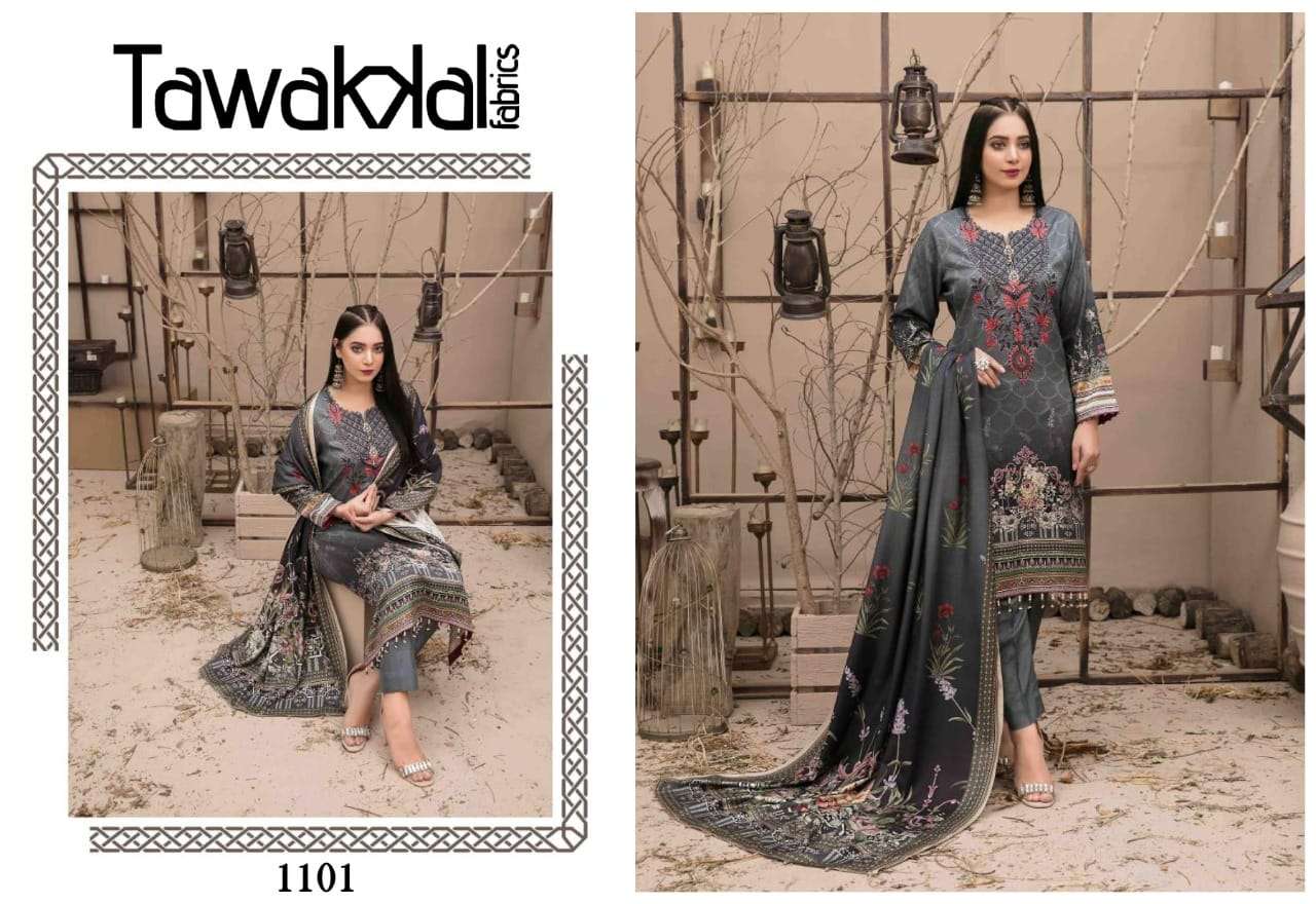 KASHISH BY TAWAKKAL FAB 1101 TO 1110 SERIES BEAUTIFUL STYLISH SUITS FANCY COLORFUL CASUAL WEAR & ETHNIC WEAR & READY TO WEAR HEAVY COTTON PRINTED DRESSES AT WHOLESALE PRICE