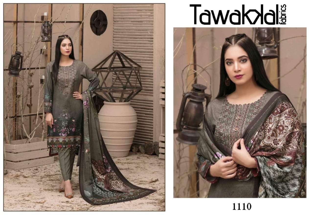 KASHISH BY TAWAKKAL FAB 1101 TO 1110 SERIES BEAUTIFUL STYLISH SUITS FANCY COLORFUL CASUAL WEAR & ETHNIC WEAR & READY TO WEAR HEAVY COTTON PRINTED DRESSES AT WHOLESALE PRICE