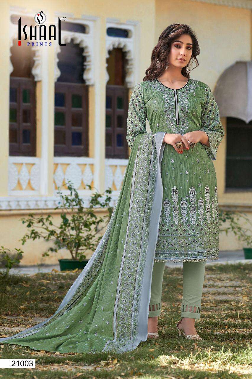 GULMOHAR VOL-21 BY ISHAAL PRINTS 21001 TO 21010 SERIES BEAUTIFUL SUITS COLORFUL STYLISH FANCY CASUAL WEAR & ETHNIC WEAR PURE LAWN PRINT DRESSES AT WHOLESALE PRICE