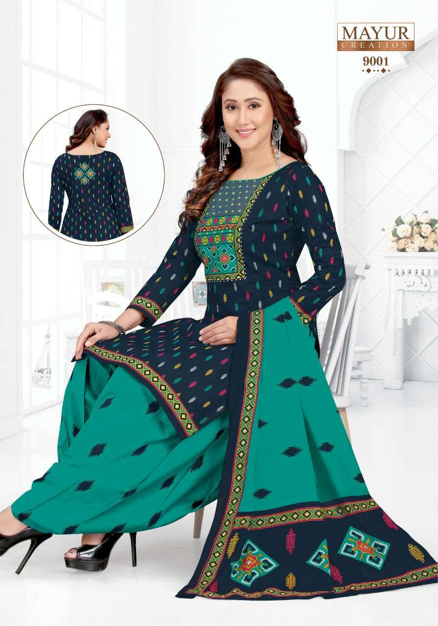 IKKAT SPECIAL VOL-9 BY MAYUR CREATION 9001 TO 9010 SERIES BEAUTIFUL SUITS STYLISH FANCY COLORFUL CASUAL WEAR & ETHNIC WEAR PURE COTTON DRESSES AT WHOLESALE PRICE