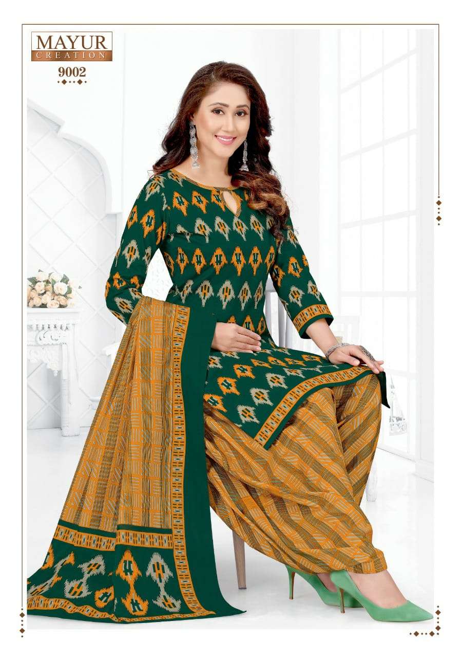 IKKAT SPECIAL VOL-9 BY MAYUR CREATION 9001 TO 9010 SERIES BEAUTIFUL SUITS STYLISH FANCY COLORFUL CASUAL WEAR & ETHNIC WEAR PURE COTTON DRESSES AT WHOLESALE PRICE