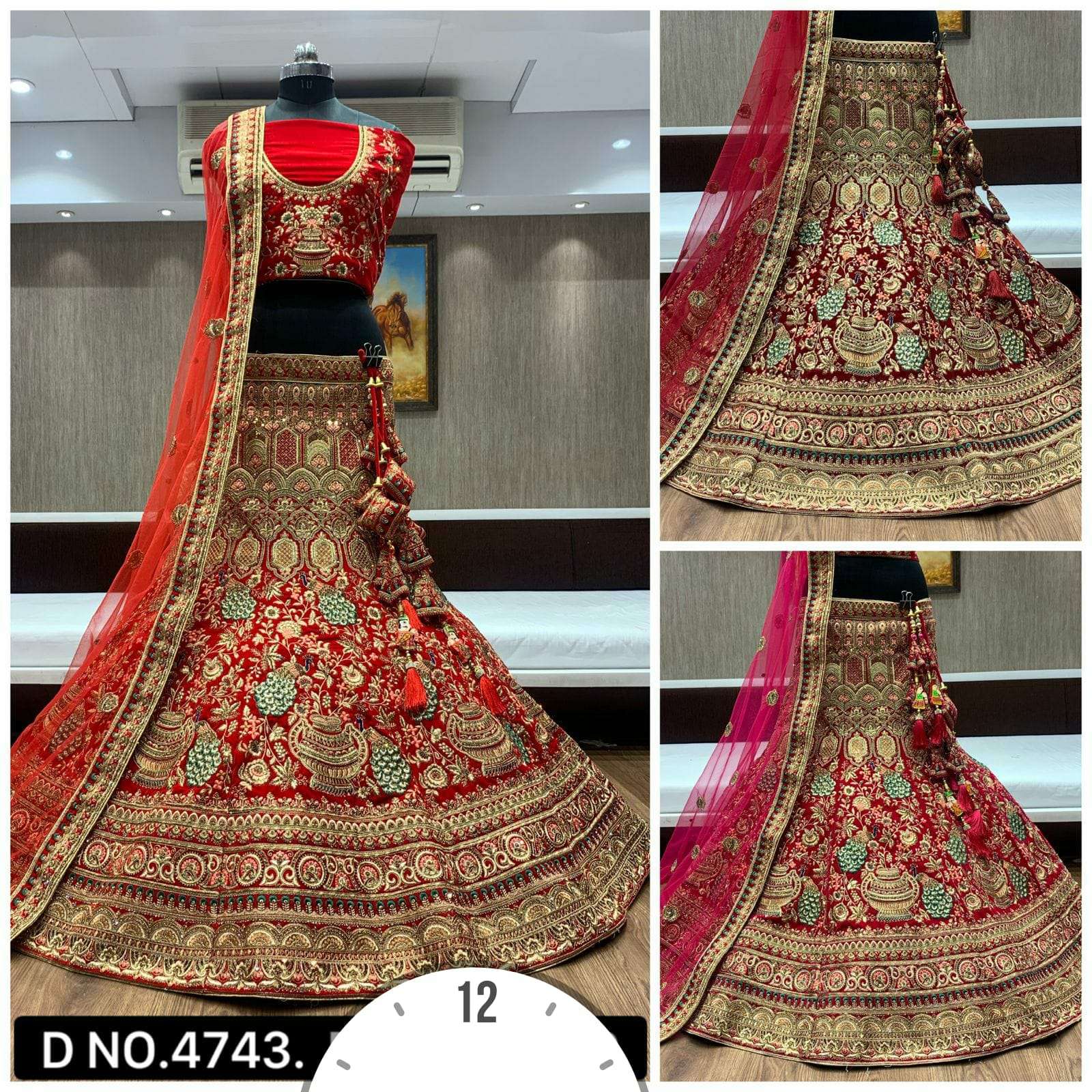 BRIDAL LEHENGA BY PURPLE CREATION BEAUTIFUL COLORFUL FANCY WEDDING COLLECTION OCCASIONAL WEAR & PARTY WEAR VELVET EMBROIDERY LEHENGAS AT WHOLESALE PRICE