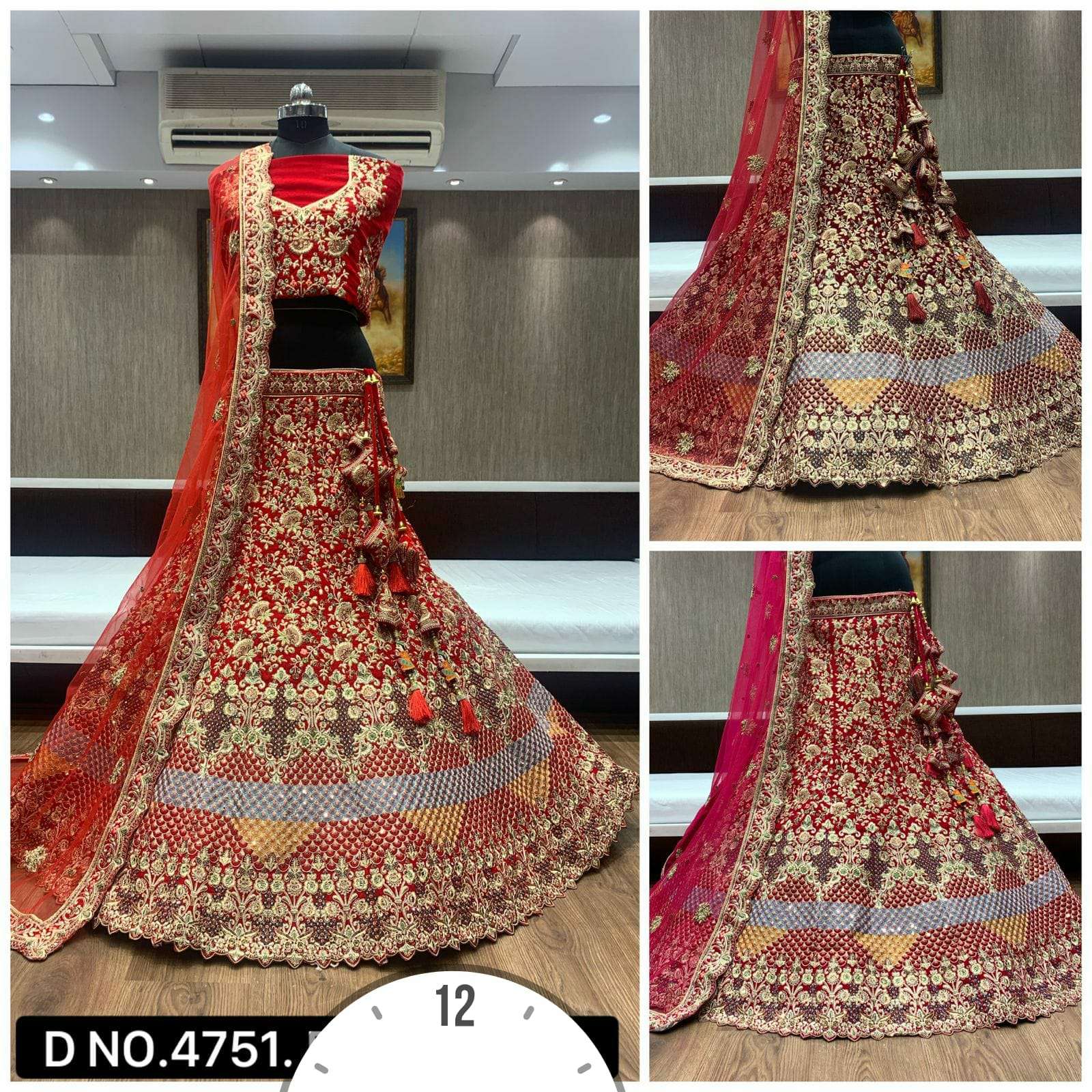 BRIDAL LEHENGA BY PURPLE CREATION BEAUTIFUL COLORFUL FANCY WEDDING COLLECTION OCCASIONAL WEAR & PARTY WEAR VELVET EMBROIDERY LEHENGAS AT WHOLESALE PRICE