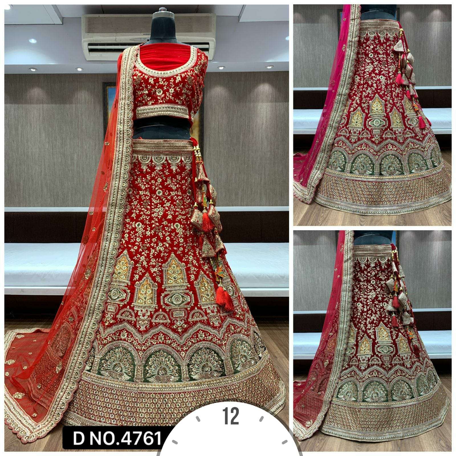 BRIDAL LEHENGA BY PURPLE CREATION BEAUTIFUL COLORFUL FANCY WEDDING COLLECTION OCCASIONAL WEAR & PARTY WEAR VELVET EMBROIDERY LEHENGAS AT WHOLESALE PRICE