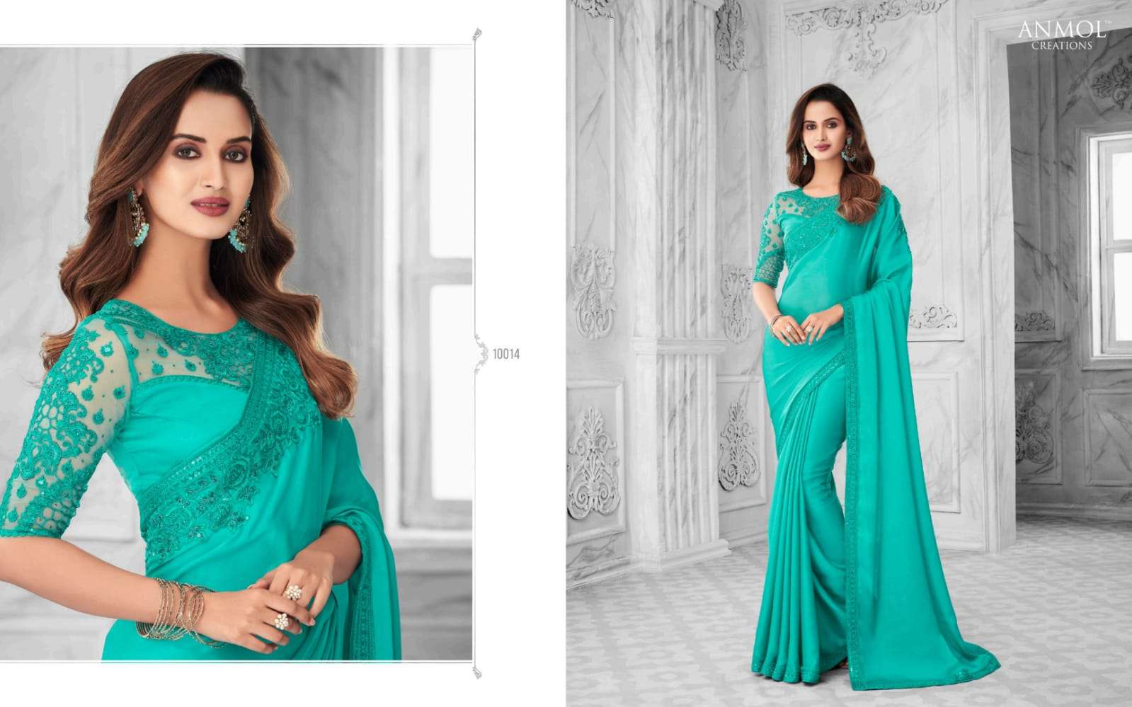 ELEGANCE VOL-14 BY ANMOL CREATION 10001 TO 10016 SERIES INDIAN TRADITIONAL WEAR COLLECTION BEAUTIFUL STYLISH FANCY COLORFUL PARTY WEAR & OCCASIONAL WEAR FANCY SAREES AT WHOLESALE PRICE