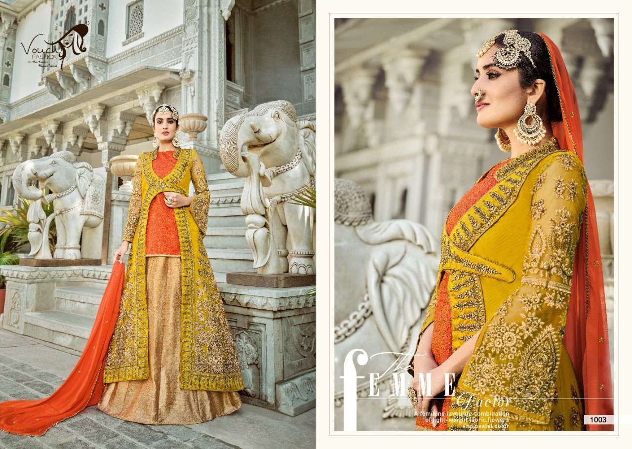 TAMANNA BY VOUCHE 1001 TO 1007 SERIES BEAUTIFUL ANARKALI SUITS COLORFUL STYLISH FANCY CASUAL WEAR & ETHNIC WEAR SILK/GEORGETTE DRESSES AT WHOLESALE PRICE