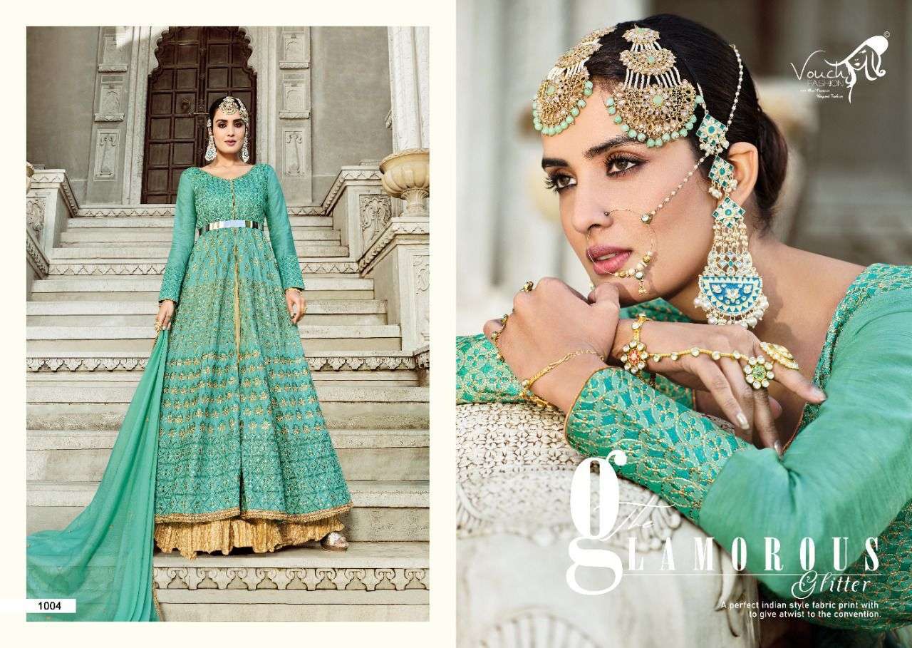 TAMANNA BY VOUCHE 1001 TO 1007 SERIES BEAUTIFUL ANARKALI SUITS COLORFUL STYLISH FANCY CASUAL WEAR & ETHNIC WEAR SILK/GEORGETTE DRESSES AT WHOLESALE PRICE