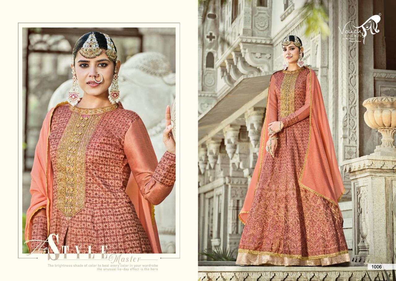 TAMANNA BY VOUCHE 1001 TO 1007 SERIES BEAUTIFUL ANARKALI SUITS COLORFUL STYLISH FANCY CASUAL WEAR & ETHNIC WEAR SILK/GEORGETTE DRESSES AT WHOLESALE PRICE
