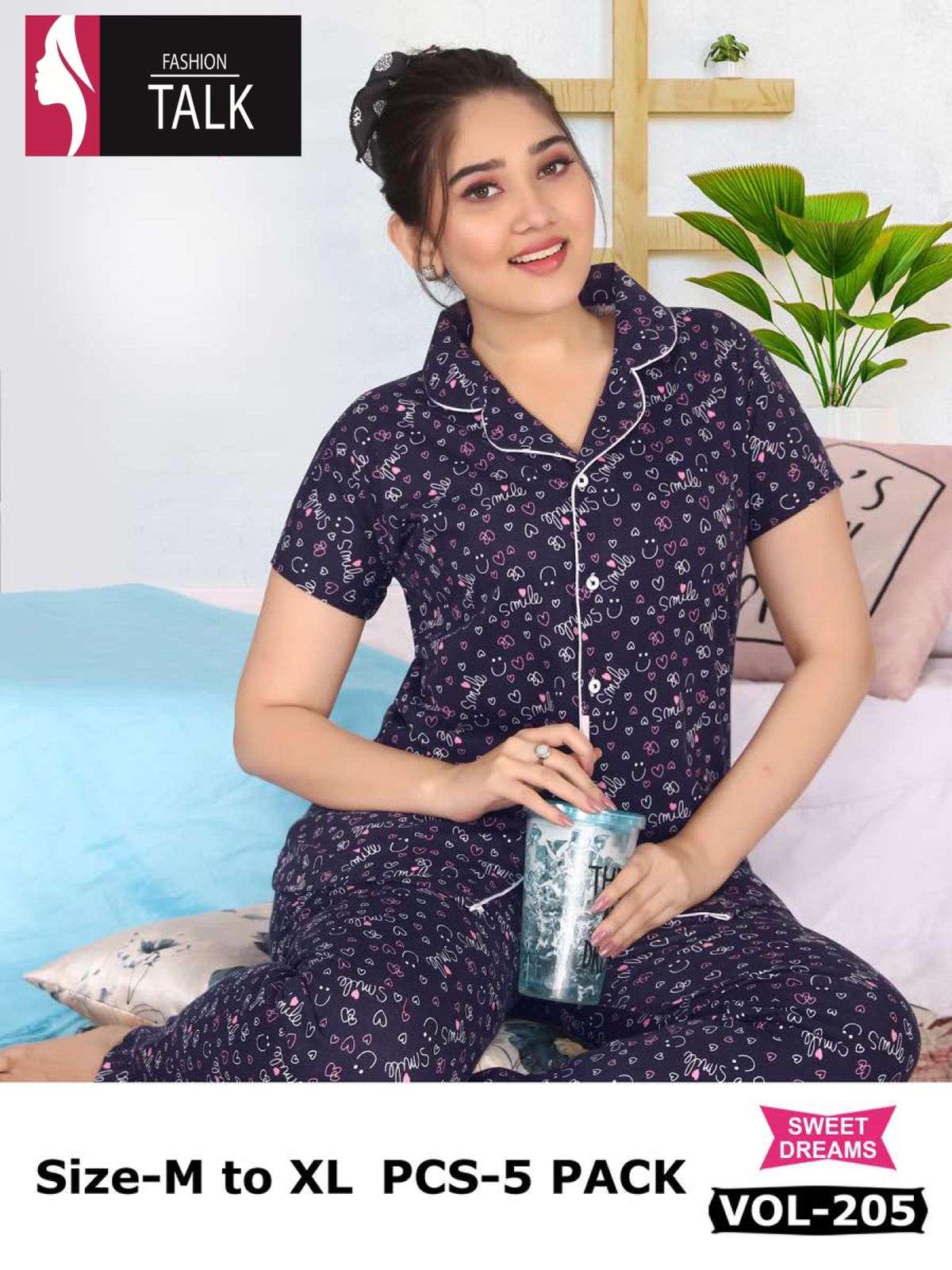 SWEET DREAMS BY FASHION TALK 01 TO 05 SERIES BEAUTIFUL STYLISH FANCY COLORFUL CASUAL WEAR & ETHNIC WEAR HOSIERY COTTON PRINTED TOPS AT WHOLESALE PRICE