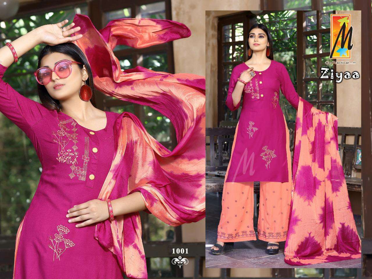 ZIYAA BY MASTER 1001 TO 1008 SERIES BEAUTIFUL SUITS COLORFUL STYLISH FANCY CASUAL WEAR & ETHNIC WEAR HEAVY RAYON EMBROIDERED DRESSES AT WHOLESALE PRICE