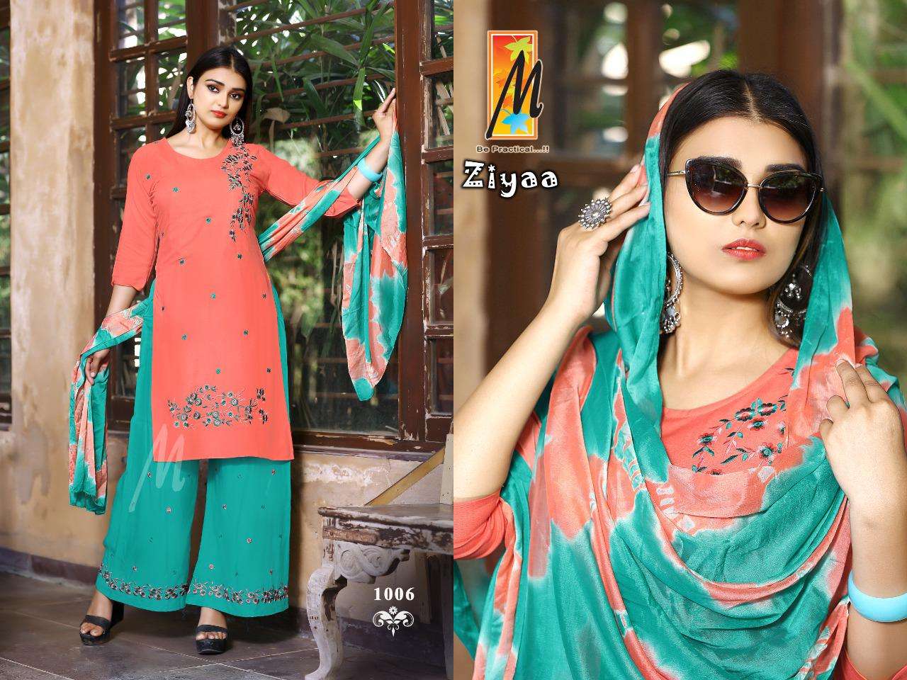 ZIYAA BY MASTER 1001 TO 1008 SERIES BEAUTIFUL SUITS COLORFUL STYLISH FANCY CASUAL WEAR & ETHNIC WEAR HEAVY RAYON EMBROIDERED DRESSES AT WHOLESALE PRICE