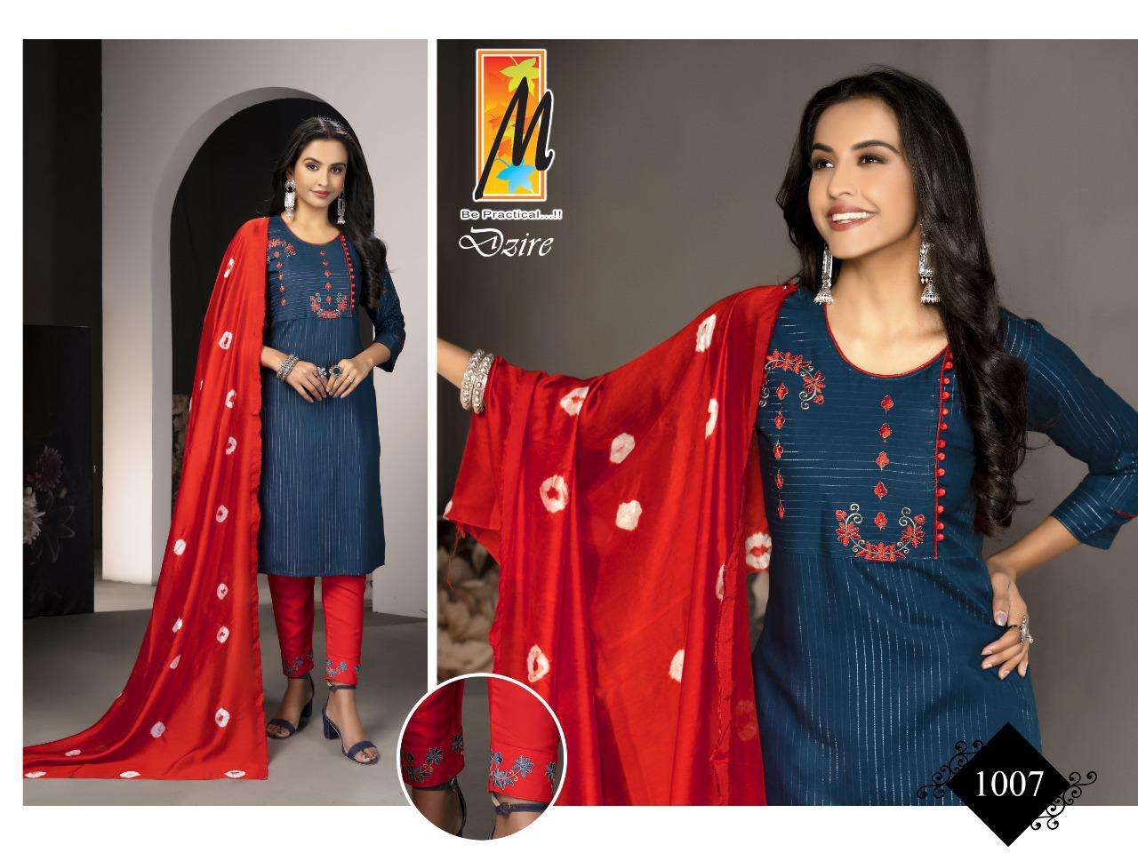 DZIRE BY MASTER 1001 TO 1008 SERIES BEAUTIFUL SUITS COLORFUL STYLISH FANCY CASUAL WEAR & ETHNIC WEAR HEAVY LUREX EMBROIDERED DRESSES AT WHOLESALE PRICE