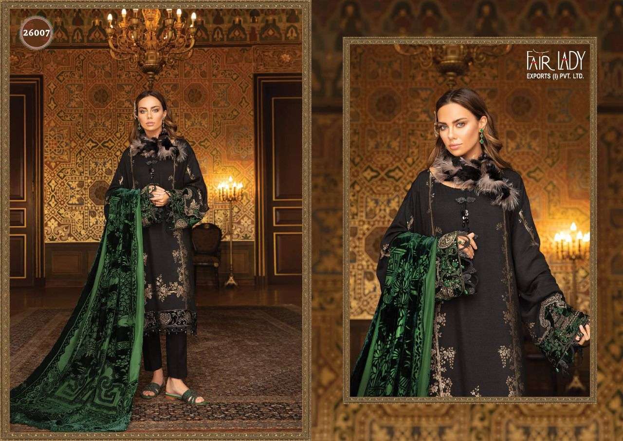 MARIA.B. LAWN COLLECTION BY FAIR LADY 26001 TO 26007 SERIES PAKISTANI SUITS BEAUTIFUL FANCY COLORFUL STYLISH PARTY WEAR & OCCASIONAL WEAR LAWN COTTON DRESSES AT WHOLESALE PRICE