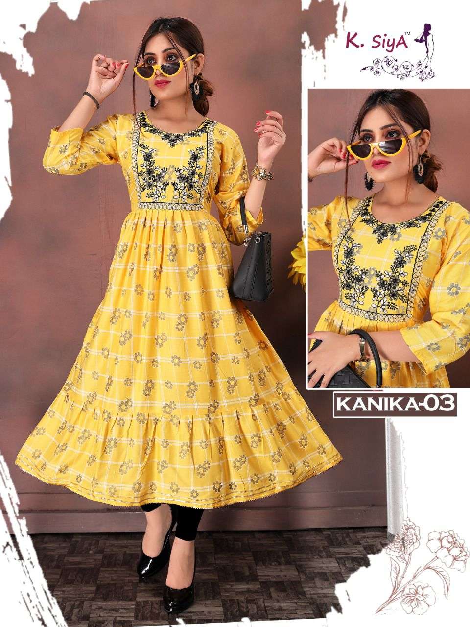 KANIKA BY K.SIYA 01 TO 08 SERIES DESIGNER STYLISH FANCY COLORFUL BEAUTIFUL PARTY WEAR & ETHNIC WEAR COLLECTION RAYON PRINT KURTIS AT WHOLESALE PRICE