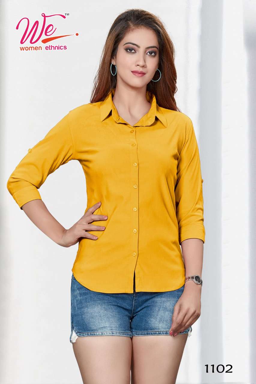 BRITTNEY BY WOMEN ETHNIC 1101 TO 1107 SERIES BEAUTIFUL STYLISH FANCY COLORFUL CASUAL WEAR & ETHNIC WEAR TWILL TOPS AT WHOLESALE PRICE