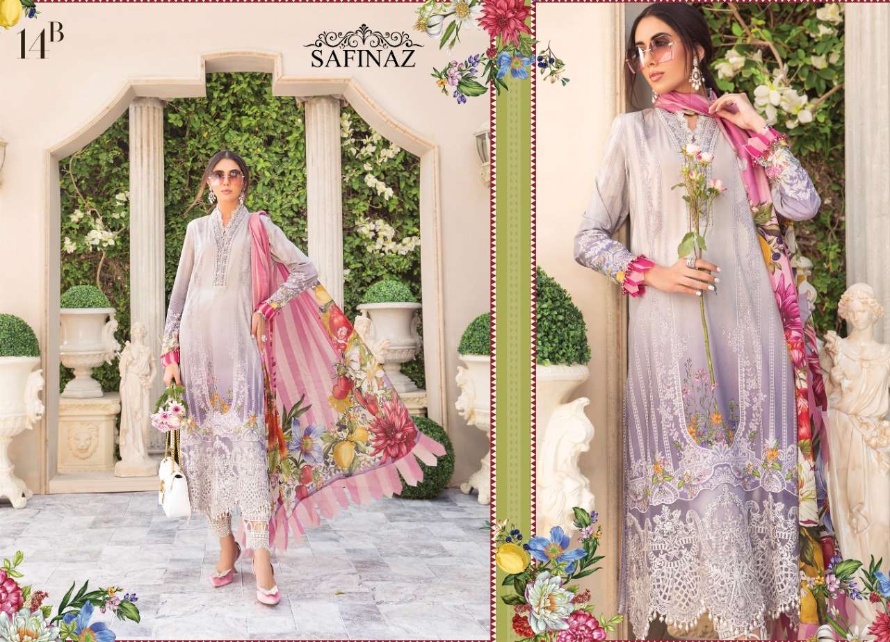 MARIA.B. VOL-7 BY SAFINAZ PAKISTANI WEAR COLLECTION BEAUTIFUL STYLISH FANCY COLORFUL PARTY WEAR & OCCASIONAL WEAR PURE COTTON LAWN WITH EMBROIDERED DRESSES AT WHOLESALE PRICE