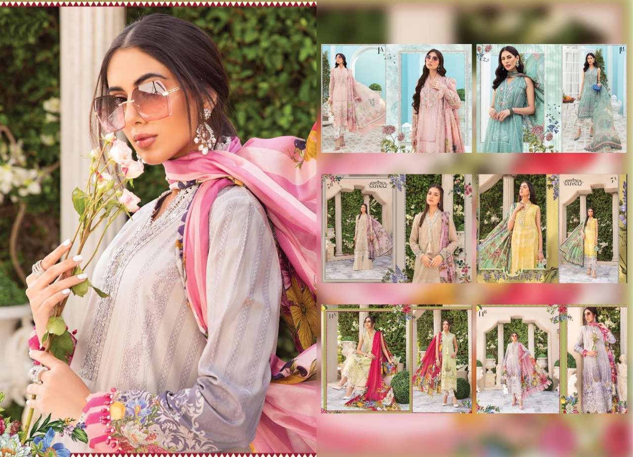 MARIA.B. VOL-7 BY SAFINAZ PAKISTANI WEAR COLLECTION BEAUTIFUL STYLISH FANCY COLORFUL PARTY WEAR & OCCASIONAL WEAR PURE COTTON LAWN WITH EMBROIDERED DRESSES AT WHOLESALE PRICE