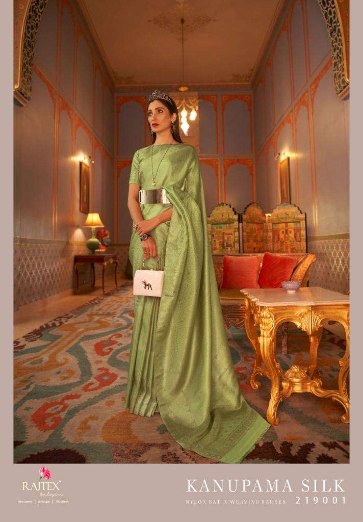 Kanupama Silk By Raj Tex 219001 To 219006 Series Indian Traditional Wear Collection Beautiful Stylish Fancy Colorful Party Wear & Occasional Wear Two Tone Satin Silk Sarees At Wholesale Price