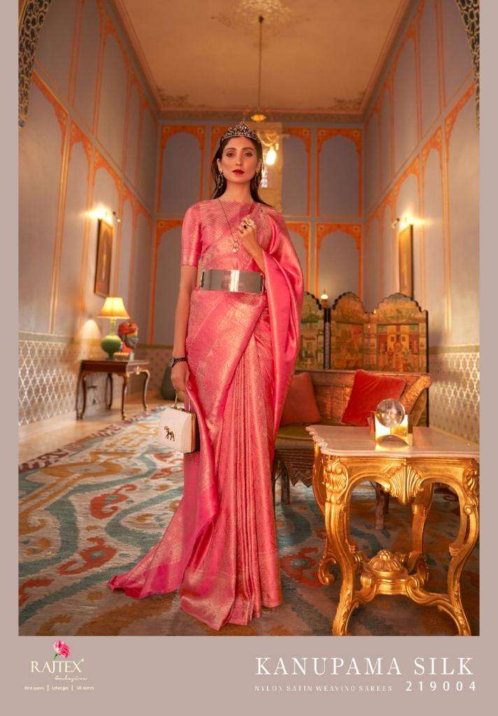 Kanupama Silk By Raj Tex 219001 To 219006 Series Indian Traditional Wear Collection Beautiful Stylish Fancy Colorful Party Wear & Occasional Wear Two Tone Satin Silk Sarees At Wholesale Price