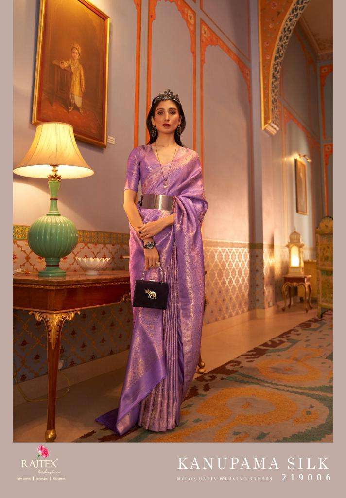 Kanupama Silk By Raj Tex 219001 To 219006 Series Indian Traditional Wear Collection Beautiful Stylish Fancy Colorful Party Wear & Occasional Wear Two Tone Satin Silk Sarees At Wholesale Price