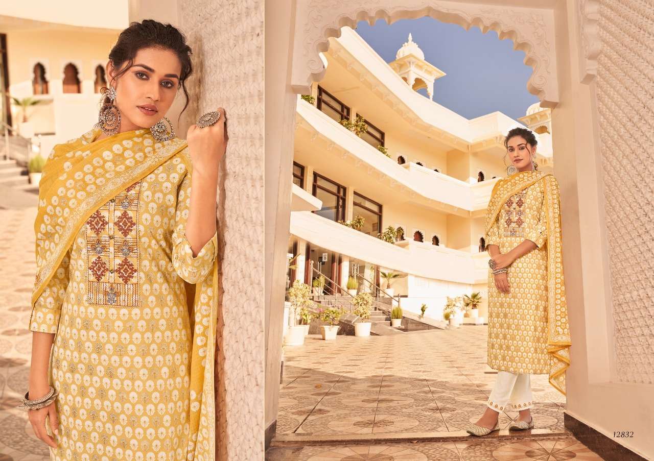 CHANNEL VOL-2 BY KIVI 12831 TO 12836 SERIES BEAUTIFUL SUITS COLORFUL STYLISH FANCY CASUAL WEAR & ETHNIC WEAR CAMBRIC COTTON WITH WORK DRESSES AT WHOLESALE PRICE