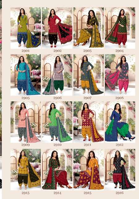 BANDHANI SPECIAL VOL-29 BY PATIDAR MILLS 2901 TO 2916 SERIES BEAUTIFUL SUITS COLORFUL STYLISH FANCY CASUAL WEAR & ETHNIC WEAR PURE COTTON DRESSES AT WHOLESALE PRICE
