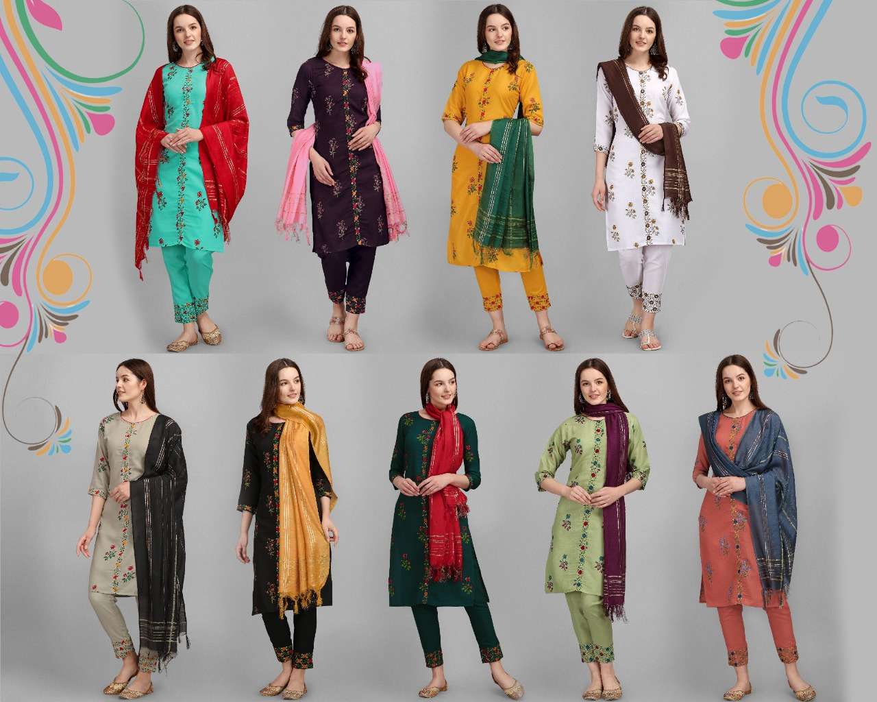 LUCY BY VREDE VOGEL 101 TO 109 SERIES BEAUTIFUL SUITS COLORFUL STYLISH FANCY CASUAL WEAR & ETHNIC WEAR COTTON DRESSES AT WHOLESALE PRICE
