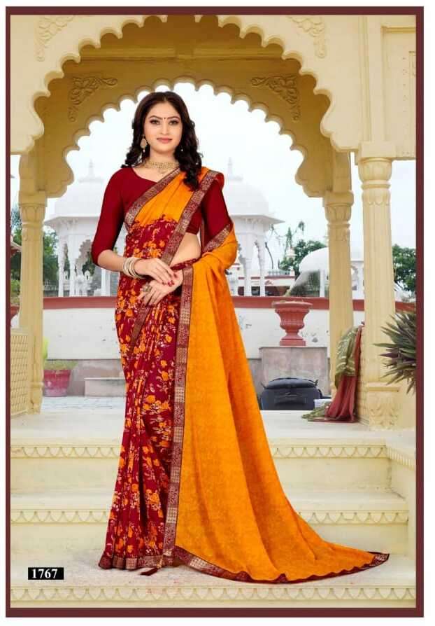 GOLDEN JHUMKE VOL-42 BY KODAS 1767 TO 1774 SERIES INDIAN TRADITIONAL WEAR COLLECTION BEAUTIFUL STYLISH FANCY COLORFUL PARTY WEAR & OCCASIONAL WEAR HEAVY RENIAL SAREES AT WHOLESALE PRICE
