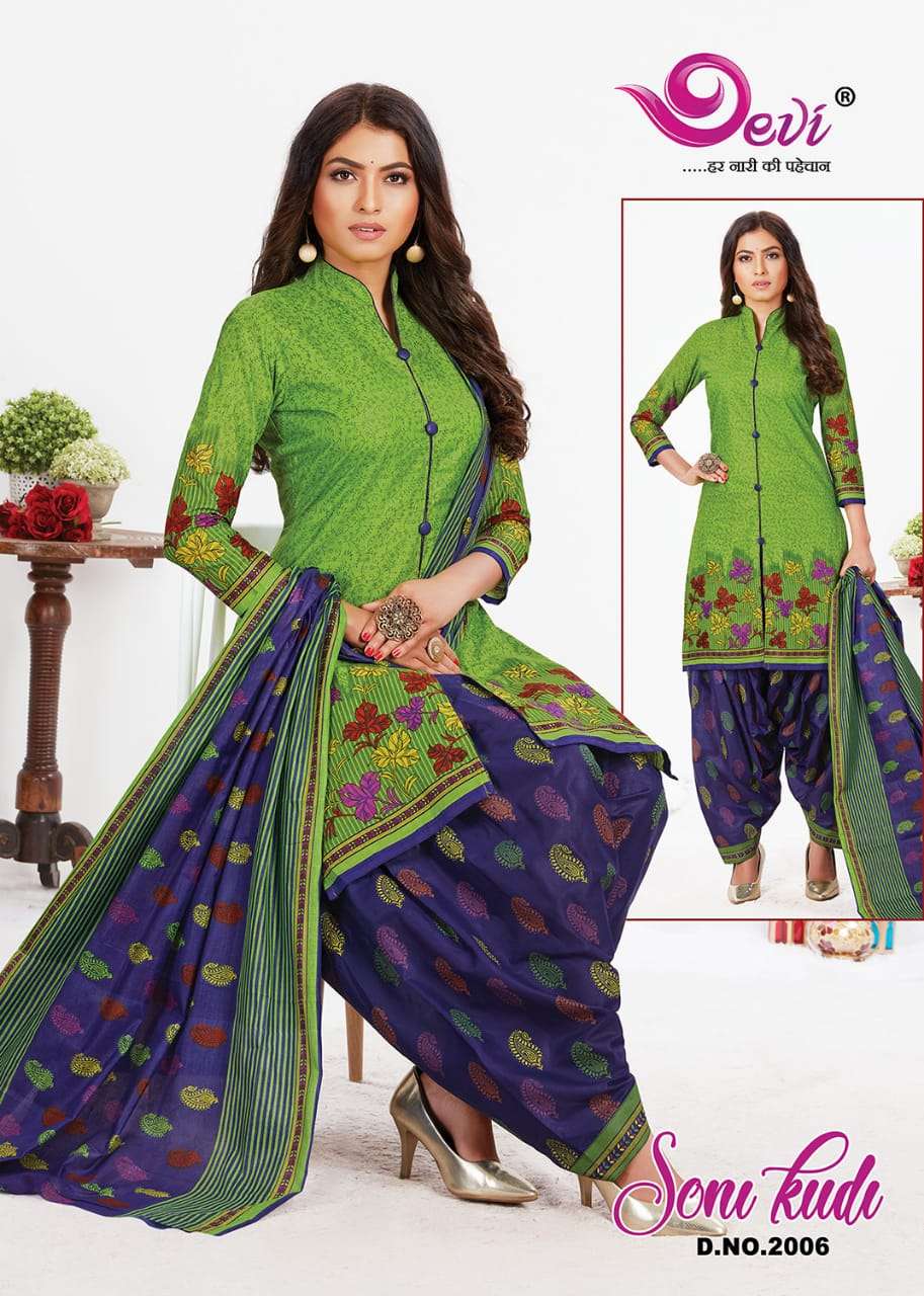 SONI KUDI VOL-2 BY DEVI 2001 TO 2012 SERIES BEAUTIFUL SUITS COLORFUL STYLISH FANCY CASUAL WEAR & ETHNIC WEAR COTTON PRINT DRESSES AT WHOLESALE PRICE