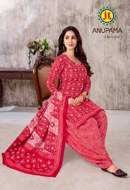 ANUPAMA BY JT 1001 TO 1010 SERIES BEAUTIFUL SUITS COLORFUL STYLISH FANCY CASUAL WEAR & ETHNIC WEAR COTTON PRINT DRESSES AT WHOLESALE PRICE
