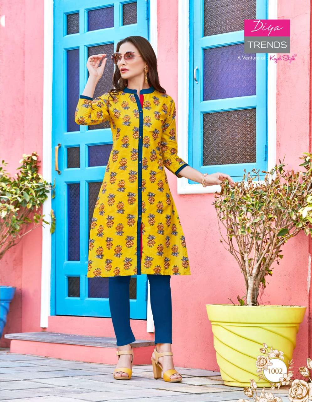 BABY DOLLS VOL-1 BY DIYA TRENDS 1001 TO 1020 SERIES DESIGNER STYLISH FANCY COLORFUL BEAUTIFUL PARTY WEAR & ETHNIC WEAR COLLECTION COTTON KURTIS AT WHOLESALE PRICE