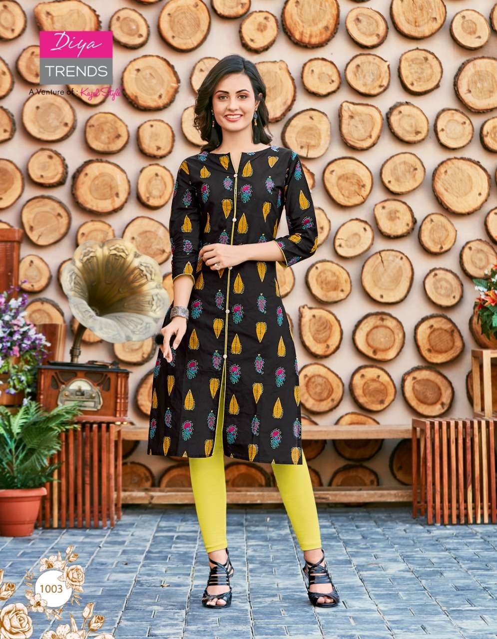 BABY DOLLS VOL-1 BY DIYA TRENDS 1001 TO 1020 SERIES DESIGNER STYLISH FANCY COLORFUL BEAUTIFUL PARTY WEAR & ETHNIC WEAR COLLECTION COTTON KURTIS AT WHOLESALE PRICE