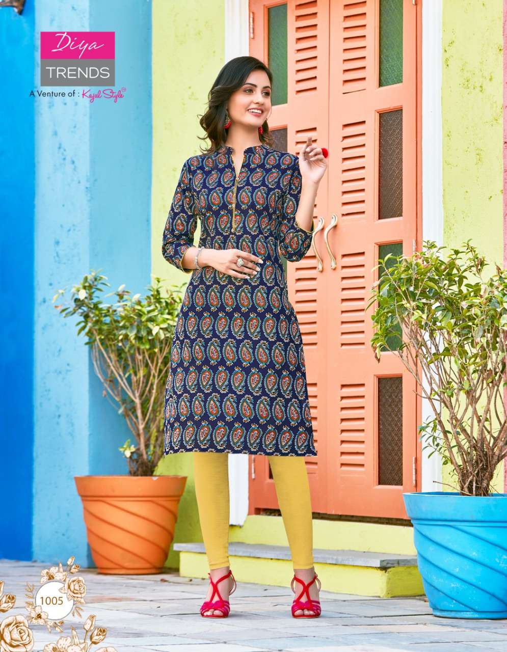 BABY DOLLS VOL-1 BY DIYA TRENDS 1001 TO 1020 SERIES DESIGNER STYLISH FANCY COLORFUL BEAUTIFUL PARTY WEAR & ETHNIC WEAR COLLECTION COTTON KURTIS AT WHOLESALE PRICE