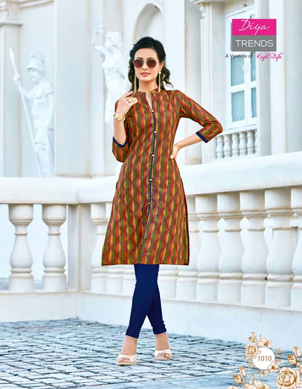 BABY DOLLS VOL-1 BY DIYA TRENDS 1001 TO 1020 SERIES DESIGNER STYLISH FANCY COLORFUL BEAUTIFUL PARTY WEAR & ETHNIC WEAR COLLECTION COTTON KURTIS AT WHOLESALE PRICE
