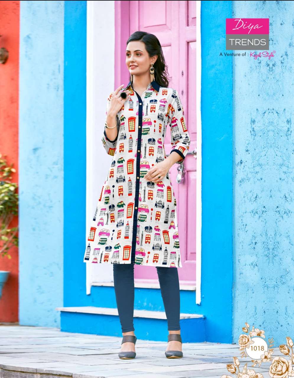 BABY DOLLS VOL-1 BY DIYA TRENDS 1001 TO 1020 SERIES DESIGNER STYLISH FANCY COLORFUL BEAUTIFUL PARTY WEAR & ETHNIC WEAR COLLECTION COTTON KURTIS AT WHOLESALE PRICE
