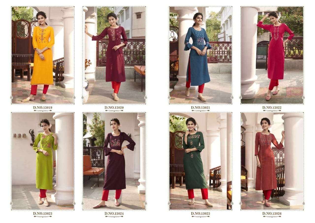 PILI VOL-5 BY KALAROOP 13019 TO 13026 SERIES DESIGNER STYLISH FANCY COLORFUL BEAUTIFUL PARTY WEAR & ETHNIC WEAR COLLECTION FANCY KURTIS AT WHOLESALE PRICE