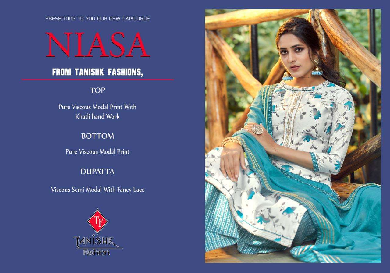 NIASA BY TANISHK FASHION 17801 TO 17804 SERIES BEAUTIFUL STYLISH SUITS FANCY COLORFUL CASUAL WEAR & ETHNIC WEAR & READY TO WEAR PURE VISCOSE MODAL PRINTED DRESSES AT WHOLESALE PRICE