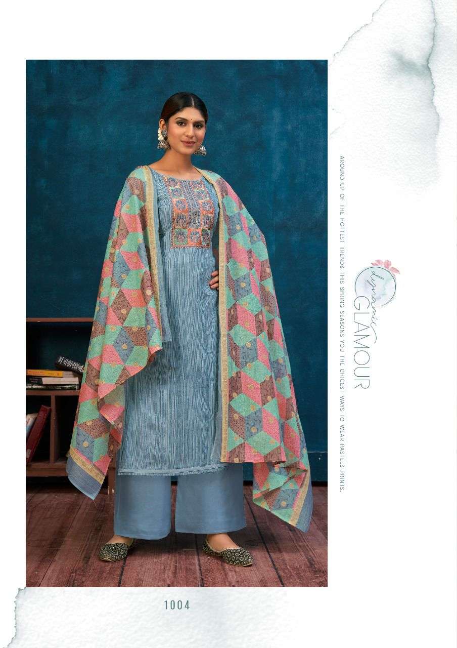 SAANVI BY YASHIKA TRENDS 1001 TO 1008 SERIES BEAUTIFUL STYLISH SUITS FANCY COLORFUL CASUAL WEAR & ETHNIC WEAR & READY TO WEAR HEAVY COTTON PRINTED DRESSES AT WHOLESALE PRICE