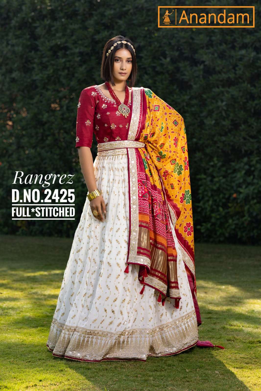 RANGREZ BY ANANDAM 2425 TO 2427 SERIES DESIGNER BEAUTIFUL NAVRATRI COLLECTION OCCASIONAL WEAR & PARTY WEAR FANCY LEHENGAS AT WHOLESALE PRICE