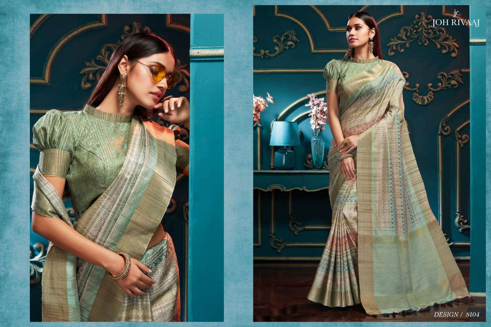 JYOTI BY JOH RIVAAJ 8101 TO 8108 SERIES INDIAN TRADITIONAL WEAR COLLECTION BEAUTIFUL STYLISH FANCY COLORFUL PARTY WEAR & OCCASIONAL WEAR FANCY SAREES AT WHOLESALE PRICE